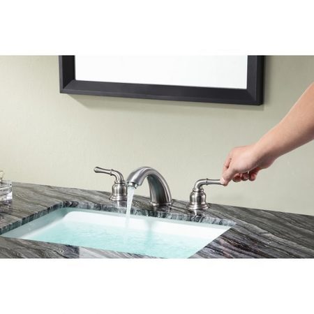 Anzzi Princess 8" Widespread 2-Handle Bathroom Faucet in Brushed Nickel L-AZ186BN